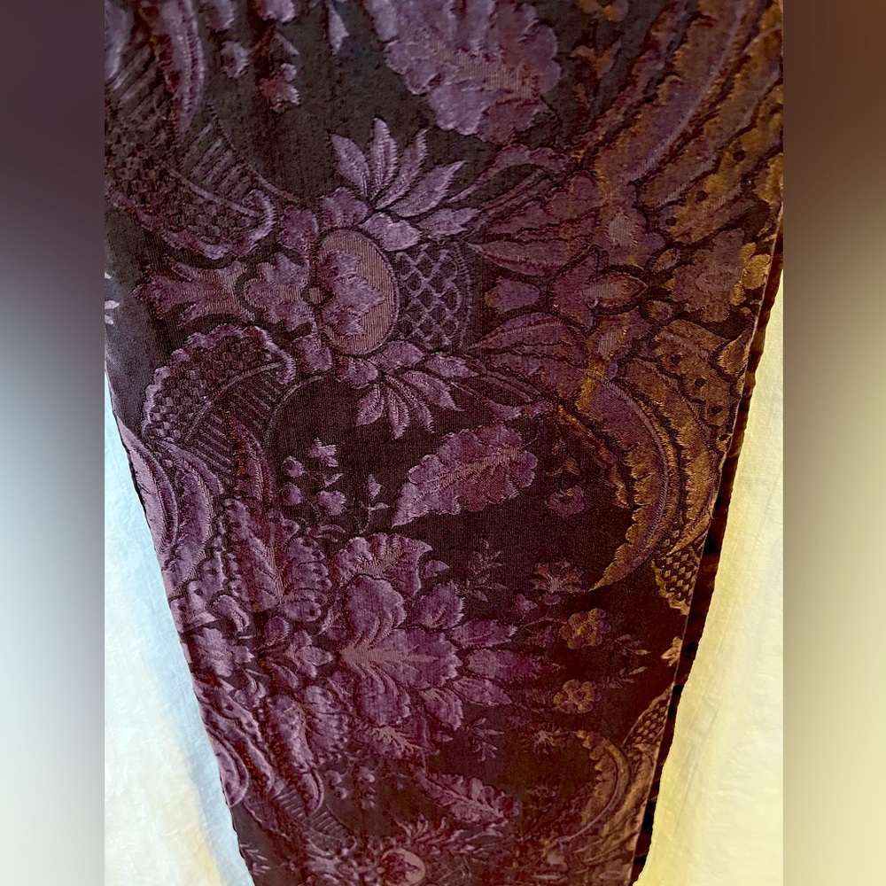 Hand Made Purple Brocade Scarf